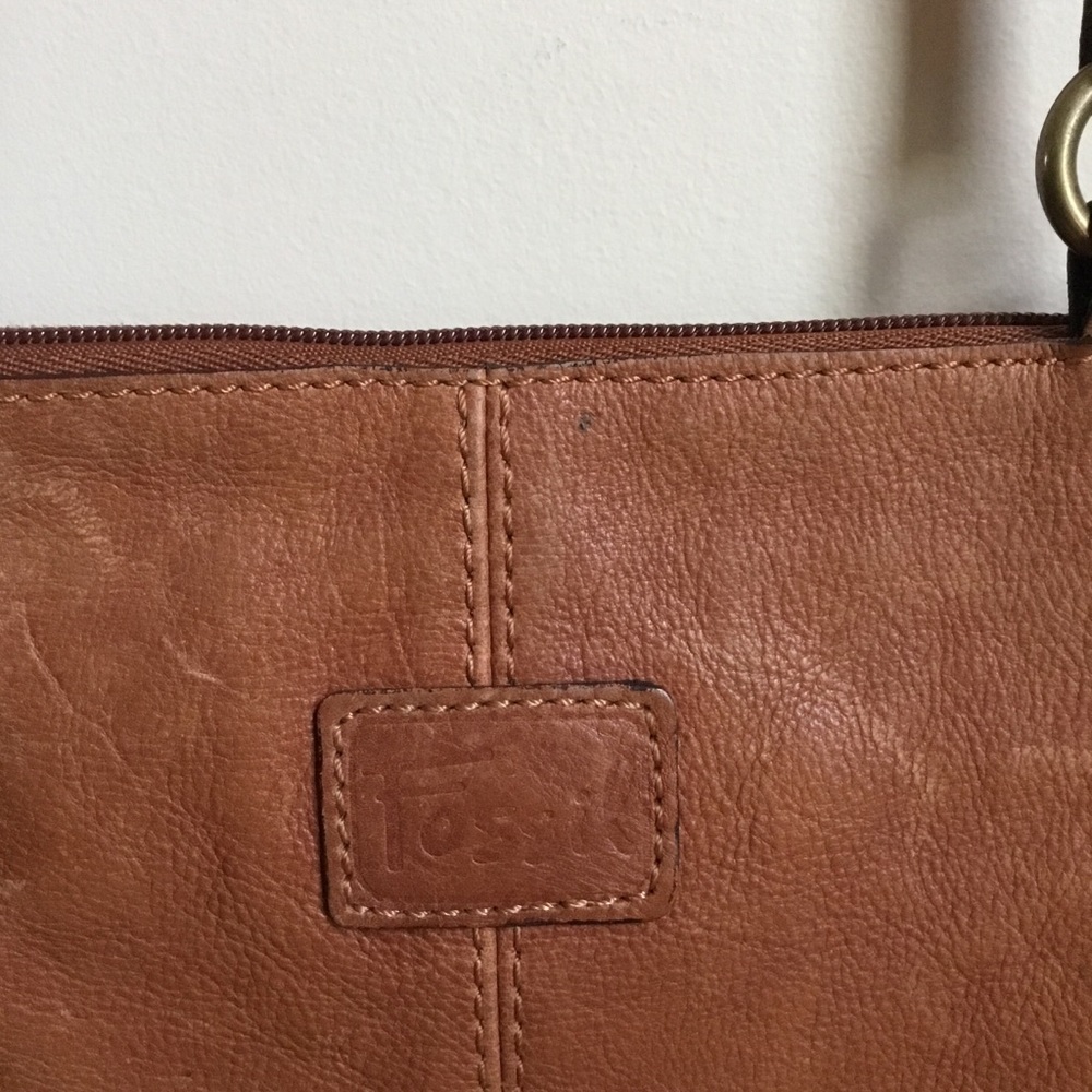 Fossil Distressed Leather Patchwork Crossbody Bag - image 8